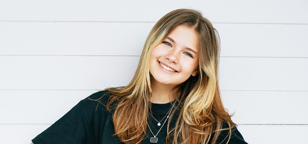 Girl Smiling Honey Orthodontics in Gurnee, IL